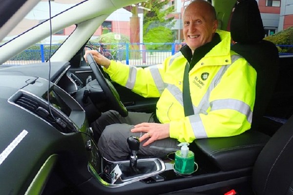St John Scotland Volunteer Patient Transport Driver Allan Robinson, Fife, 2020