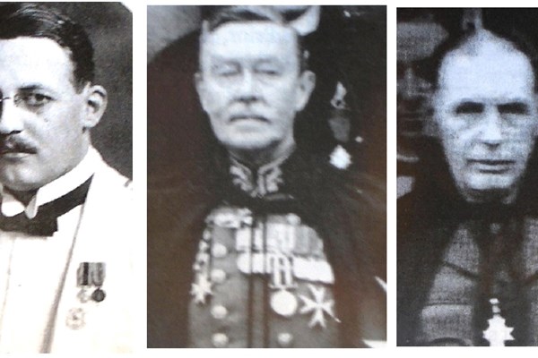 Founding Members (L-R: William D Cargill Thompson, Col Sir Colin MacRae of Feoirlinn, Major John Forrest-Hamilton)