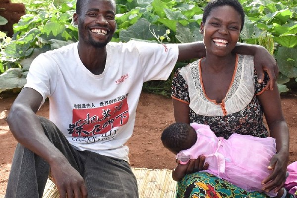 A family supported by the St John Scotland-funded project in Malawi, 2019
